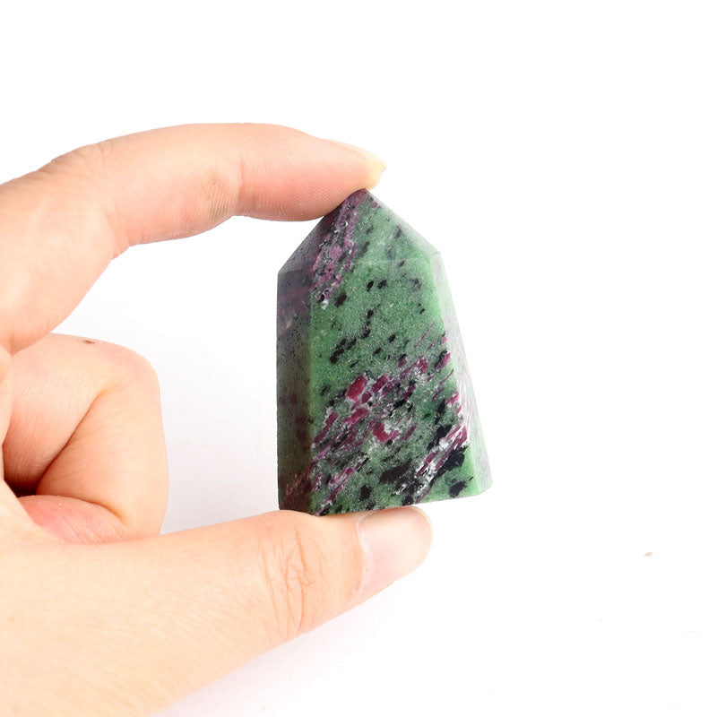 Small Epidote Wand Ruby Zoisite Tower