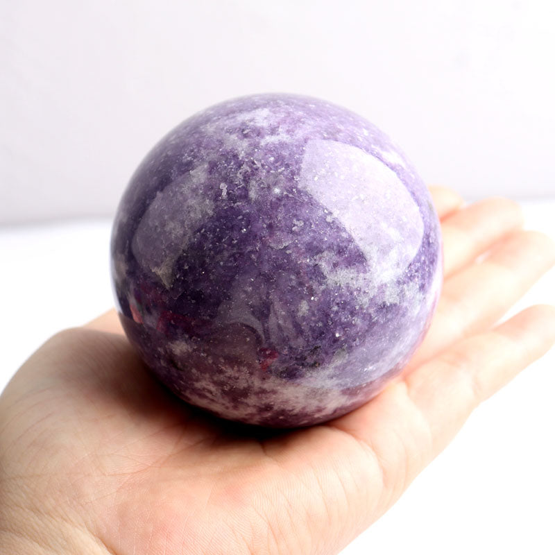 Differnet Size Purple Mica Crystal Ball Natural Sphere,no holder
