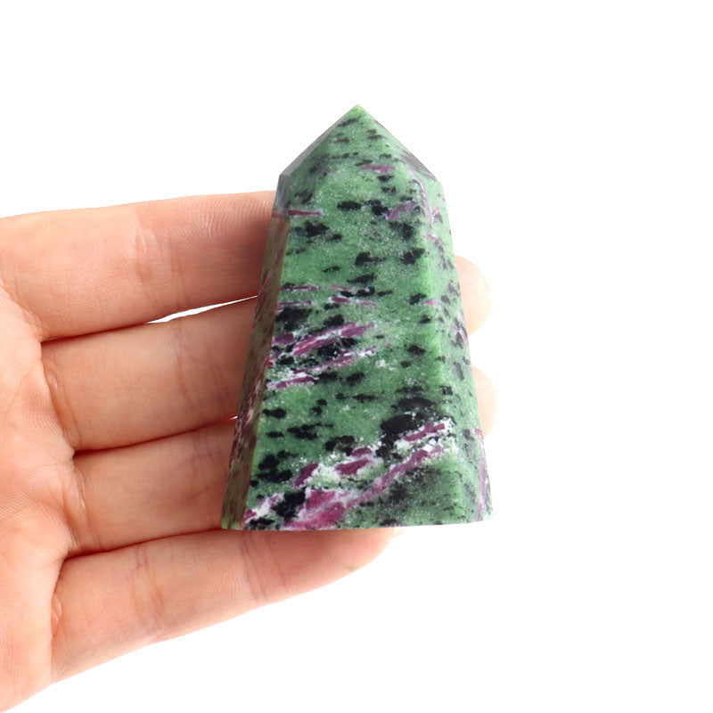 Small Epidote Wand Ruby Zoisite Tower
