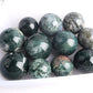 moss agate ball sphere,green aquatic plant agate