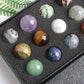 18pcs/set Natural Mixed 20mm Crystal Ball in Gift Box