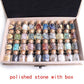 40Pcs Natural Crystal Rockstone Gravel Wishing Bottles Rough Minerals Specimen Mini stone Reiki Healing Gift With a Box