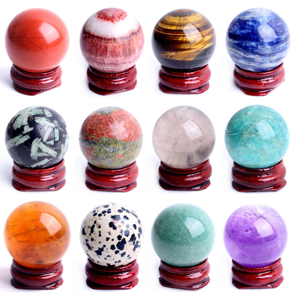 Crystal sphere/ball/holder