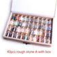 40Pcs Natural Crystal Rockstone Gravel Wishing Bottles Rough Minerals Specimen Mini stone Reiki Healing Gift With a Box